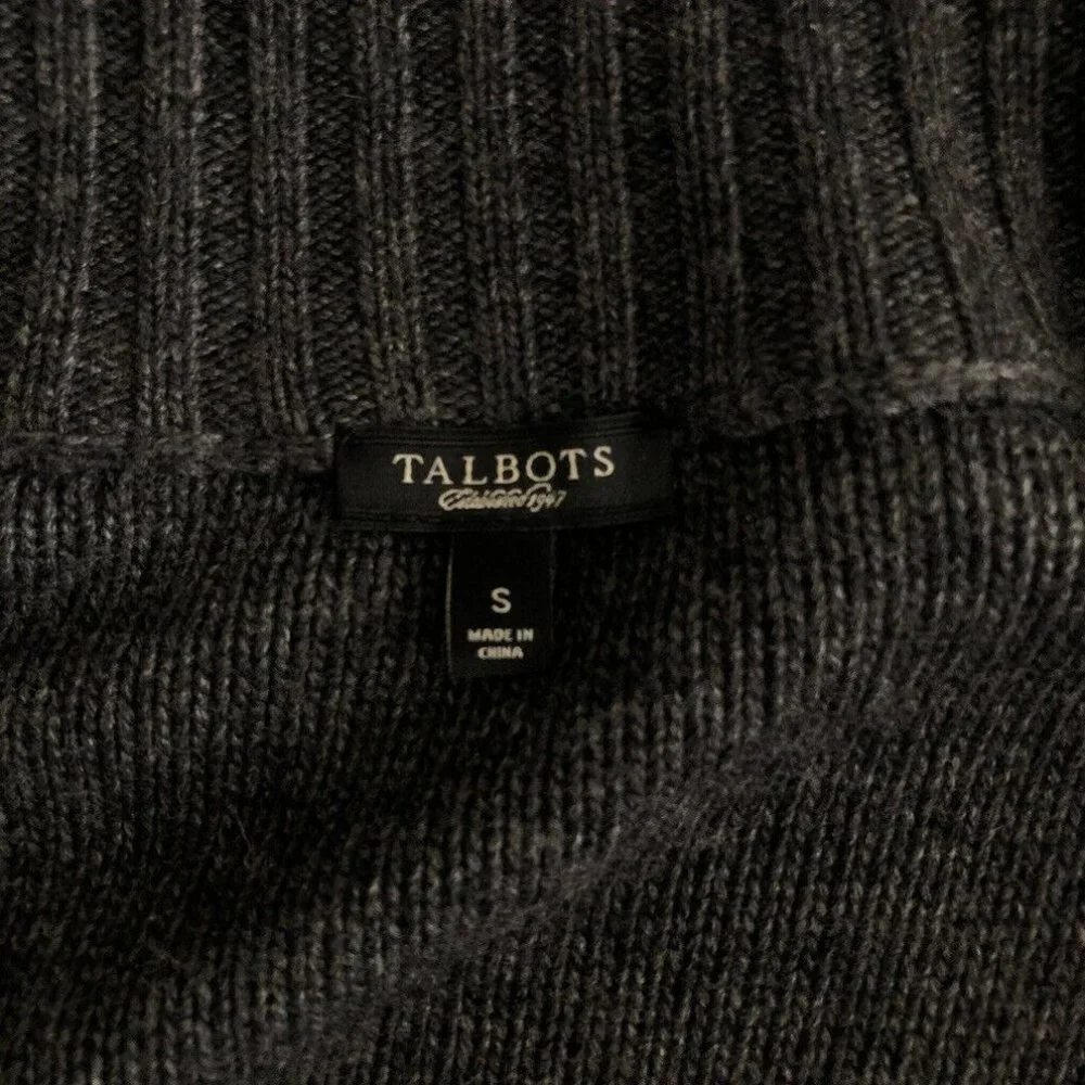 Talbots Gray Bauble Cardigan Sweater Size S - Picture 5 of 6